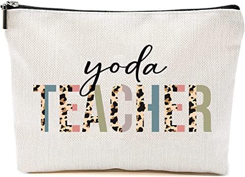 Yoga Öğretmeni Kozmetik Çantası - Leopar Yoga Öğretmeni Makyaj Çantası-Yoga Öğretmeni İçin Hediyeler-Yoga Öğretmeni