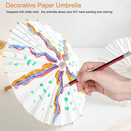 Kağıt Şemsiye, Beyaz Kağıt Dekoratif Şemsiye, Düğün için Çin/Japon Dekoratif Şemsiye, Yaz Gölge, DIY Boyama Dekoratif