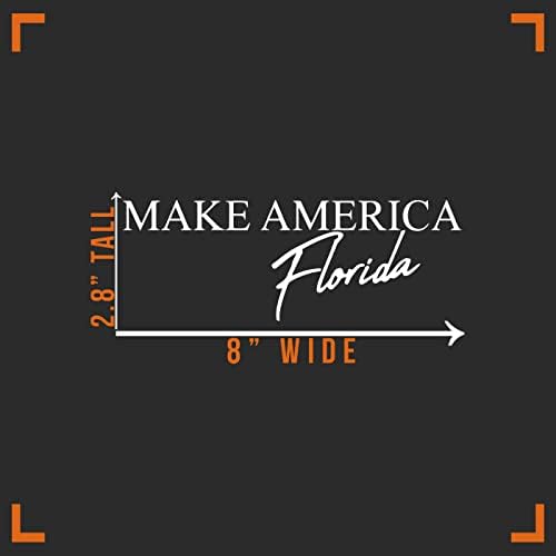 Yapmak Amerika Florida Çıkartması vinil yapışkan Oto Araba Kamyon Duvar Dizüstü / Beyaz / 8 Geniş