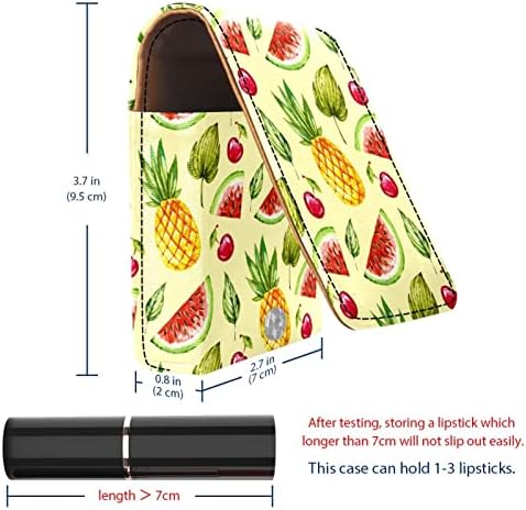 Yaz Meyve Karpuz Ananas Makyaj Ruj Kılıfı için Ayna ile Çanta / kozmetik çantası Ayna İle