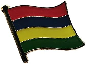 Yeni Lot 24 Mauritius Ülke Bayrağı Bisiklet Şapka Kap Dekorasyon Yaka Pin Broş ve Çıtçıt Giysi için TR - 3233LP