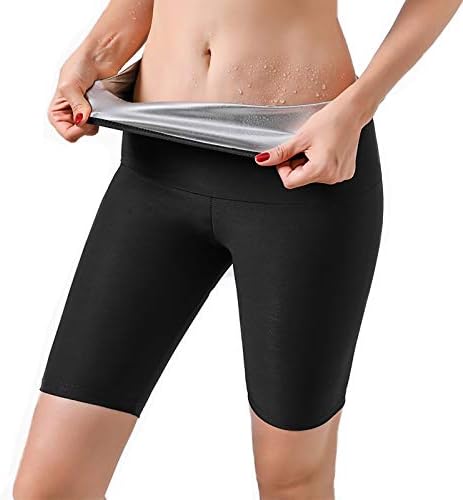 MGBD Bayan Yaz Spor Şort Terli Karın Yoga Koşu Spor Zayıflama Pantolon Karın Kontrol Elastik Bel Tayt