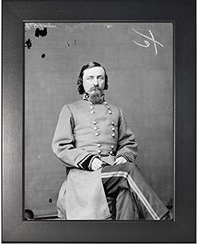 George E. Pickett'in Pürüzsüz Siyah Çerçeveli Fotoğrafı-1860'tan Kalma Tarihi Sanat Eserleri - (18 x 24) - Mat