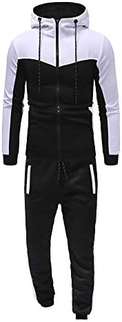 Kış Takım Elbise Sonbahar Packwork Setleri Üst Kazak Pantolon Spor erkek Eşofman erkek bluz Erkek Hoodie Beyaz
