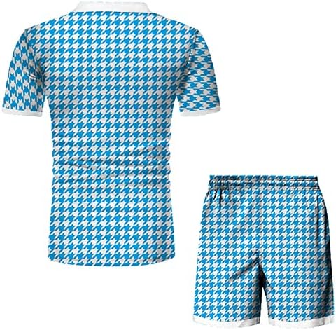 Yaz Erkek Egzersiz Gömlek erkek İlkbahar Yaz Üst Şort Takım Elbise Fermuar Yaka Kısa Kollu Balıksırtı Üç Düğme