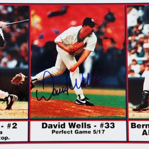 David Wells İmzalı Fotoğraf 11×14 Yankees-COA JSA-İmzalı MLB Fotoğrafları