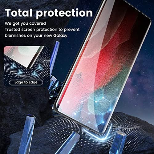 MOHAVE [Otomatik Hizalama] SAMSUNG Galaxy S21 Ultra 6.8 için Tasarlanmış Ekran Koruyucu [Ultrasonik Parmak İzi Desteği]