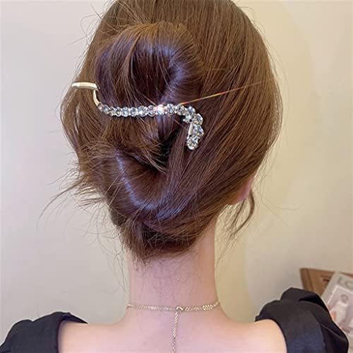 Ceviz Metal saç tokası Kadın Geri Kafa Sarmal Saç Büküm Klip bir Klip Büyük Açgözlü Klip (Renk: Bir, Boyutu : 11 cm)