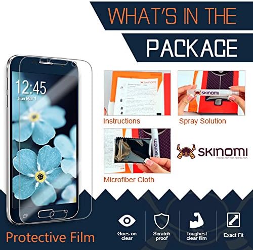 Skinomi Tam Vücut Cilt Koruyucu ile Uyumlu Samsung Galaxy S9 Artı (Ekran Koruyucu + arka kapak) TechSkin Tam Kapsama