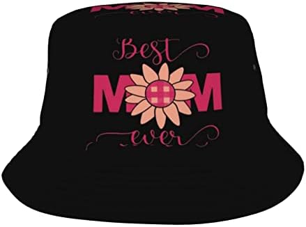 Anneler Günü Dekor Kova Şapka Sevimli Siyah Balıkçı Şapka Kapaklar Packable Yaz güneş şapkası Hediye Anne Kadınlar