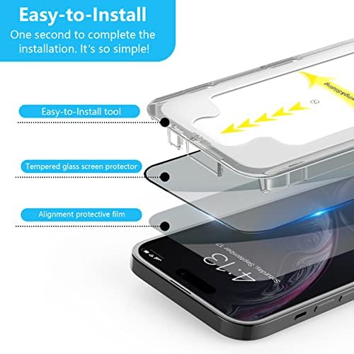 WengTech 2 Paket iPhone 14 Pro Max Ekran Koruyucu 6.7 inç [9H Sertlik] Tam Kapsama Parmak İzine Dayanıklı Temperli