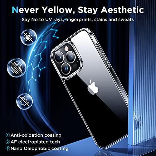 Simtect Ultra Clear iPhone 14 Pro Max Telefon Kılıfı için Tasarlandı, [Sararmayan] [10 FT Askeri Düşme Koruması] Hava