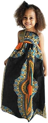 WOCACHİ 2023 Yaz Yürümeye Başlayan Küçük Kızlar Dashiki Afrika Elbiseler, Kız Etnik Boho Dijital Baskı Tarzı Uzun