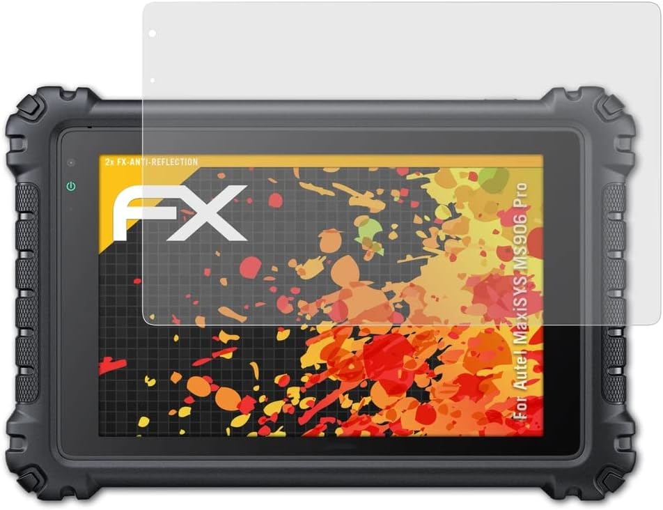 atFoliX Ekran Koruyucu ile Uyumlu Autel MaxiSys MS906 Pro Ekran koruyucu Film, Yansıma Önleyici ve Şok Emici FX Koruyucu