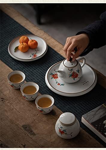 GXBPY Japon tarzı Ru Fırın Demlik çay makinesi demlik El Yapımı Ru Porselen Antika Demlik Seramik çay seti 260 ml