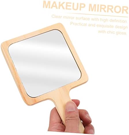 BESPORTBLE 1 adet Ahşap makyaj masası aynası Makyaj makyaj masası aynası Mini Kozmetik Ayna Makyaj Aksesuarları cep