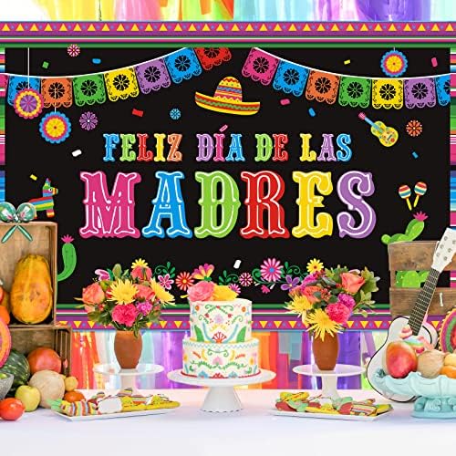 Feliz Dia De Las Madres Afiş 72x45 İnç Fiesta Parti Süslemeleri Meksika anneler Günü Partisi Dekor Malzemeleri Feliz