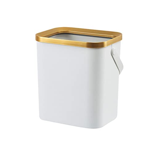 WPYYI Altın çöp tenekesi Mutfak Banyo için Dört Ayaklı İtme Tipi Plastik Dar çöp tenekesi kapaklı ( Renk : Beyaz-dinozor
