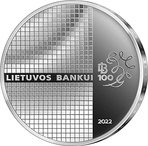 2022 DE Modern Hatıra PowerCoin Bankası Litvanya 100. Yıldönümü Gümüş Sikke 20€ Euro Litvanya 2022 Kanıtı