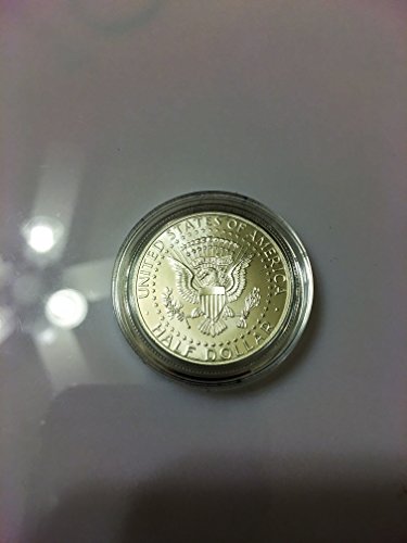 2014 S Kennedy Gümüş 50. Yıldönümü 2014 S Geliştirilmiş Dolaşımsız Gümüş Kennedy Yarım Dolar Yarım Dolar Parlak Dolaşımsız