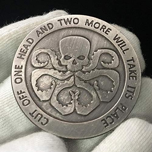 Amerikan Aegis Nikel Kaplama Gümüş hatıra parası Koleksiyonu Hydra Ada Cryptocurrency Koruyucu Kapaklı Kişisel Amatör