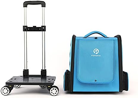Tekerlekli evcil hayvan taşıyıcı Sırt Çantası Açık evcil hayvan arabası, seyahat taşıyıcısı, Araba Koltuğu, Çıkarılabilir