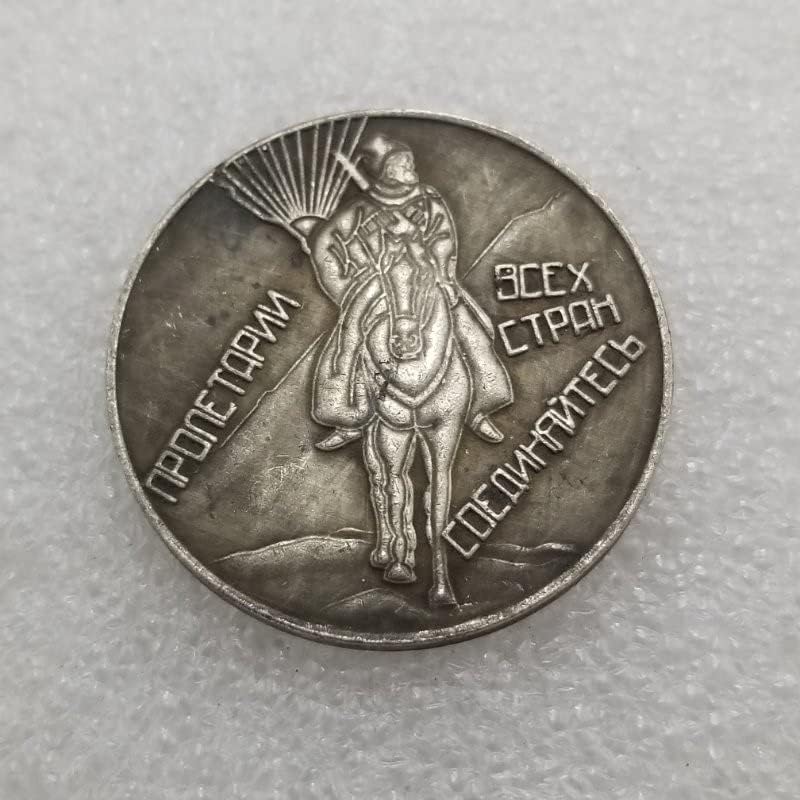 Antika El Sanatları Çoğaltma hatıra paraları Eski Gümüş Dolar Gümüş Yuvarlak Yabancı Paralar Antika Koleksiyonu