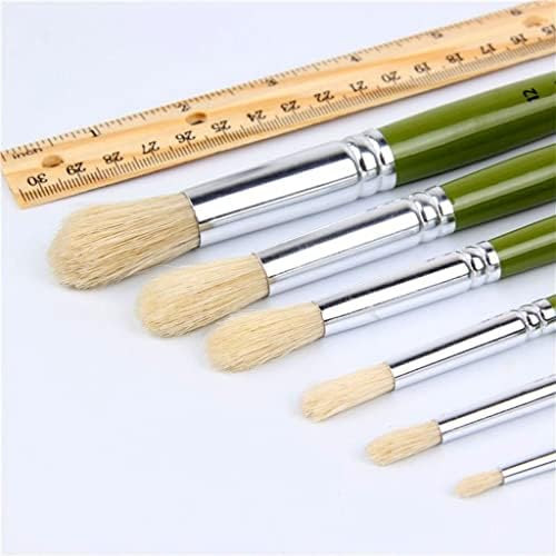 YFQHDD 6 adet/takım Yuvarlak Kafa Yele Yağlı boya kalemi Seti Fırça Tepe Sanat Malzemeleri Fırça Seti Çizim Sanat