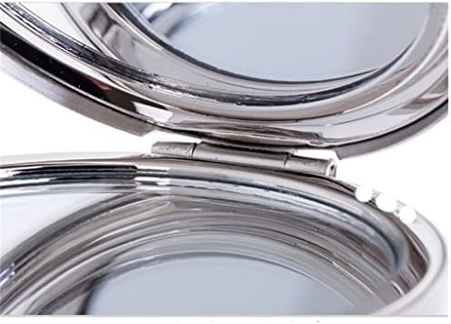 FSYSM Yuvarlak Gümüş Taşınabilir makyaj aynası Katlanır Taşınabilir Çift Taraflı Küçük Ayna Kız Arkadaşı Hediye 1