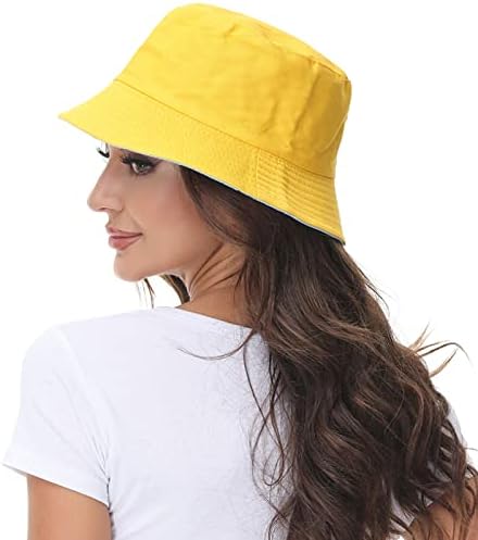 Kadın Tersinir Kova şapka Yaz plaj şapkası açık kap