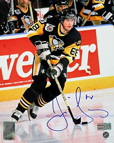 Jaromir Jagr İmzalı Pittsburgh Penguins 8x10 Fotoğraf İmzalı NHL Fotoğrafları