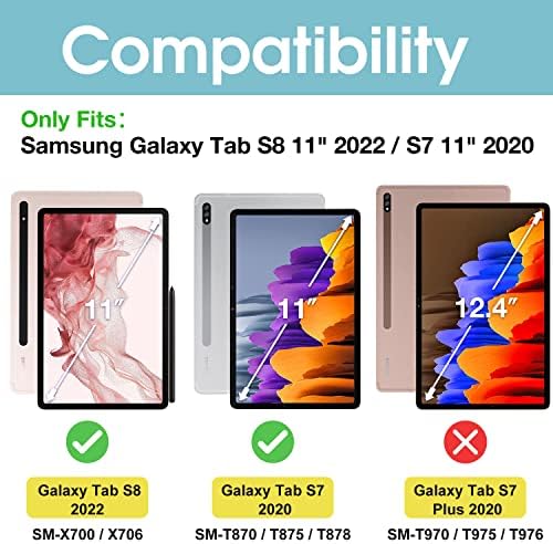 ProCase için Galaxy Tab S8 / Tab S7 11 inç Kılıf Paketi ile Gizlilik Ekran Koruyucu için 11 İnç Galaxy Tab S8 2022