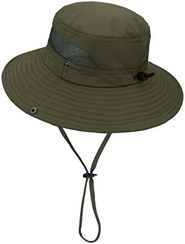 Zando Çocuklar güneş şapkası Erkek güneş şapkası UPF 50 + Açık Geniş Kenarlı Kap Kova Şapka Çocuklar için Safari balıkçı