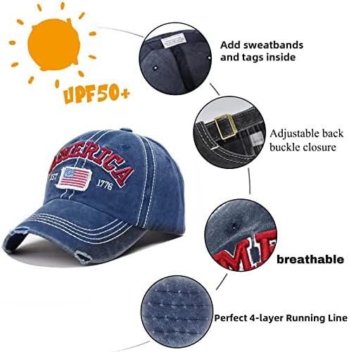 Amerikan Bayrağı şapkalar Vatansever Vintage Ayarlanabilir Beyzbol şoför şapkası adam Kadınlar için