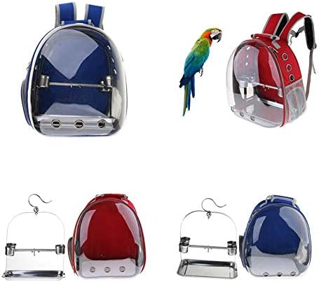 QuyWın Pet Malzemeleri Pet Essentials Açık Pet Seyahat Sırt çantası Şeffaf Kafes Papağan Su Geçirmez Kuşlar Taşıyıcı