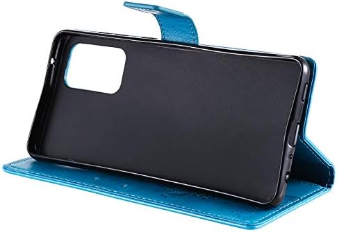 samsung Galaxy A72 4G / 5G Cüzdan Kılıf, Galaxy A72 4G / 5G PU Deri Koruyucu Kılıf Kabartma Aşk Ağacı Kedi Folio Manyetik