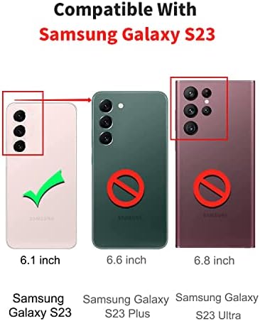 Samsung Galaxy S23 için CİVİCASE Cüzdan Kılıf, Deri Flip Case RFID Engelleme Kredi Kartı Tutucu Folio Manyetik Standı