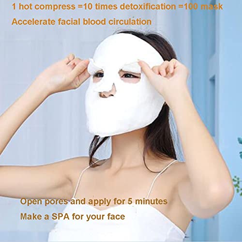 Angzhılı 2 Adet Sıcak Kompres Yüz Havlusu Maskeleri, Sıcak Soğuk Cilt bakımı için Yeniden Kullanılabilir yüz buhar