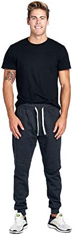 PROGO ABD erkek Joggers Eşofman altı Temel Polar Marled Jogger pantolon elastik Bel