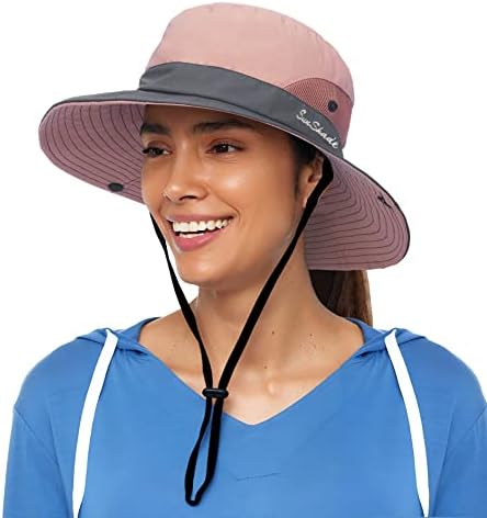 Bayan güneş şapkaları Geniş Ağızlı At Kuyruğu Şapka Yaz plaj şapkası Kadınlar için Katlanabilir Seyahat Safari Şapka