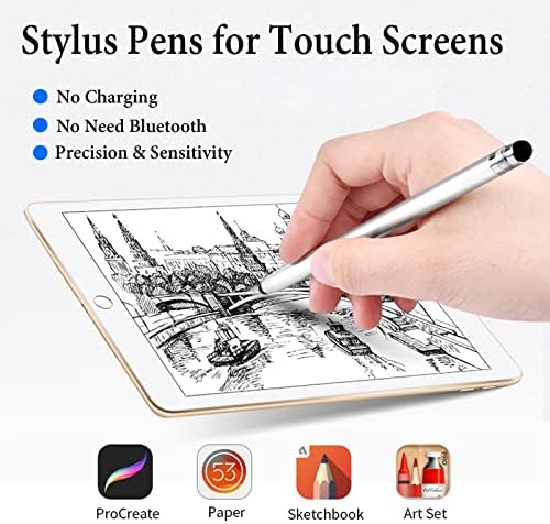 IPAD için 4 Paket Stylus Dokunmatik Ekranlar için Luntak Stylus Kalemler 2'si 1 arada iPad Kalem Evrensel Kauçuk iPad