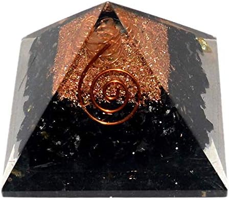 Blessfull Şifa Siyah Turmalin Kristal Piramit İçerir 4 Kristal Kuvars Enerji Noktaları (Piramit)