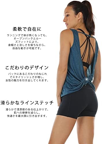 ıcyzone Egzersiz Tankı Üstleri Kadınlar için-Aç Geri Strappy Atletik Tanklar, Yoga Üstleri, spor gömlekler