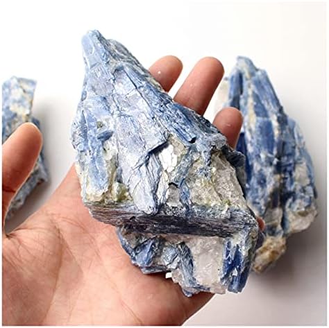 SEEWOODE AG216 1 PC Doğal Kiyanit Kristal Kaba Rockstone mineral örneği Irregural Şekil Mavi Şifa Taş 200g için 500g