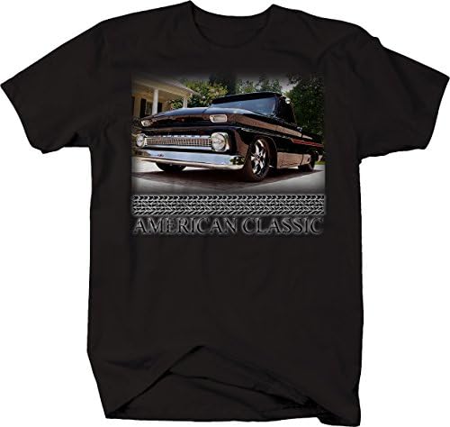 Amerikan Klasik Kas Araba C10 Siyah & Krom Kamyon 1960-66 T Gömlek Erkekler için