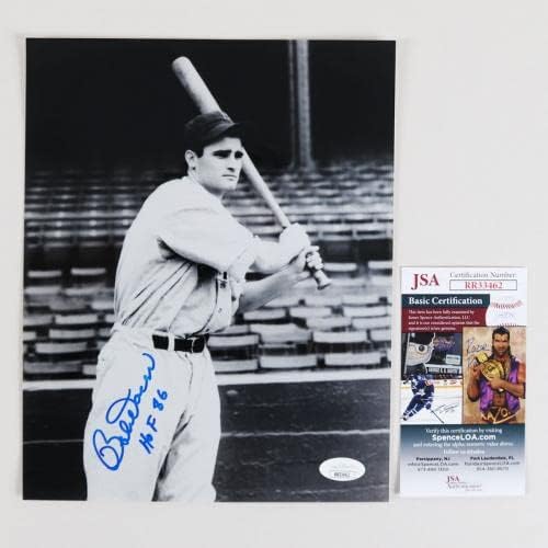 Bobby Doerr İmzalı Fotoğraf 8×10 Red Sox-COA JSA-İmzalı MLB Fotoğrafları