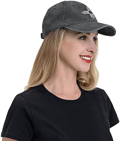 Yeni Meksika Zia Güneş Sembolü Şapka Rahat Kovboy Beyzbol Şapkaları Siyah Sunhat kamyon şoförü şapkası Erkekler Kadınlar