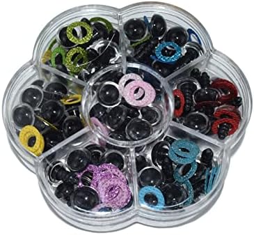 NİNA NUGROHO 70 ADET 10/12MM Mix Renk Düğmeleri Parlayan Plastik Bebek Gözler Zanaat Gözler DIY peluş Ayı Doldurulmuş