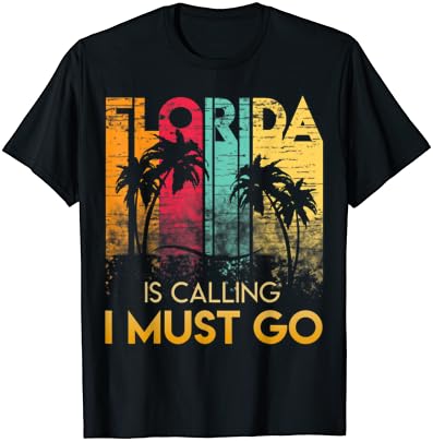 Florida Çağırıyor Gitmeliyim Gömlek Vintage Yaz Plaj Güneş