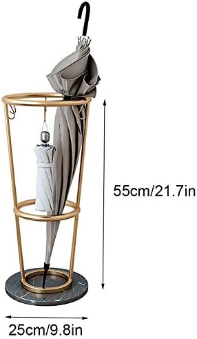 dRAGonFy Metal Şemsiye Standı 6 Kanca ile, Uzun ve Kısa Şemsiye İç Dekorasyon, Ev Dekorasyon / Altın